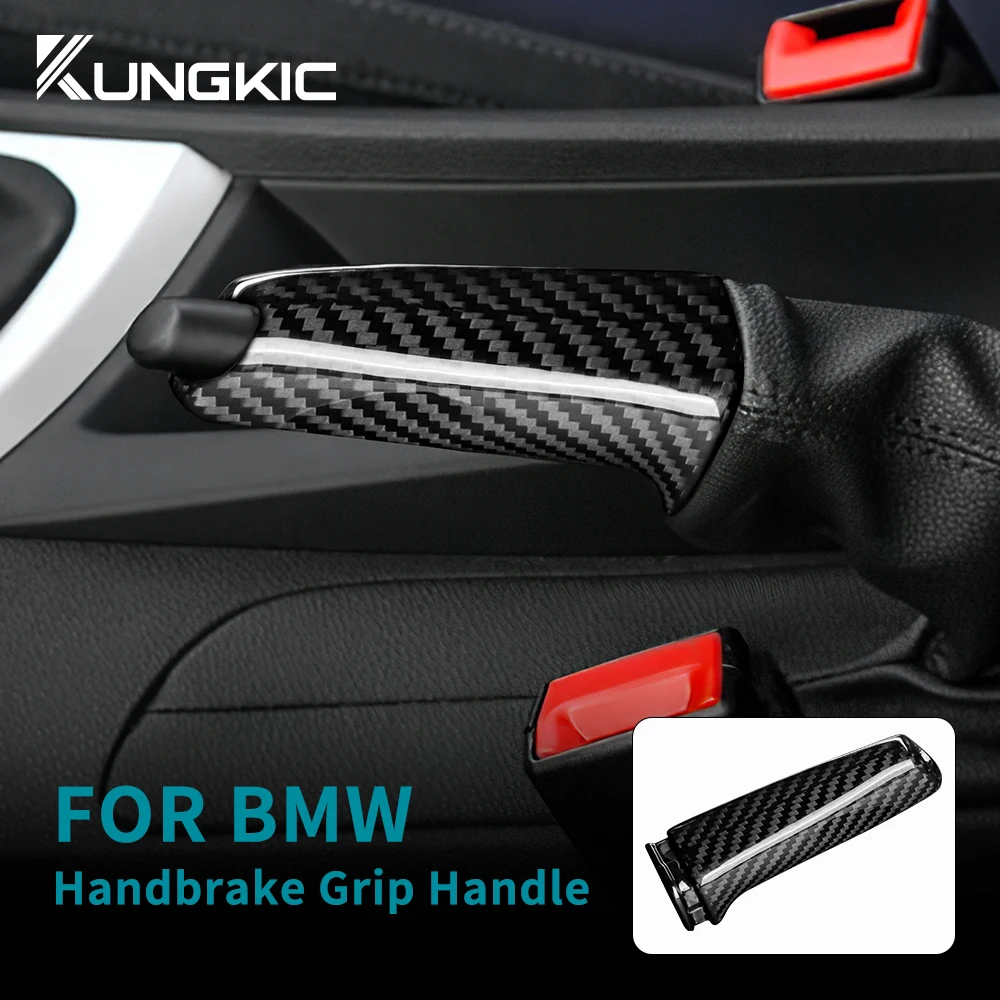 Real Carbon Fiber Car Handbrake Cover Grip Handle Lever for BMW 1 2 3 4 Series F30 F10 F20 F21 F34 GT F32 F33 M3 M4 F80 F82