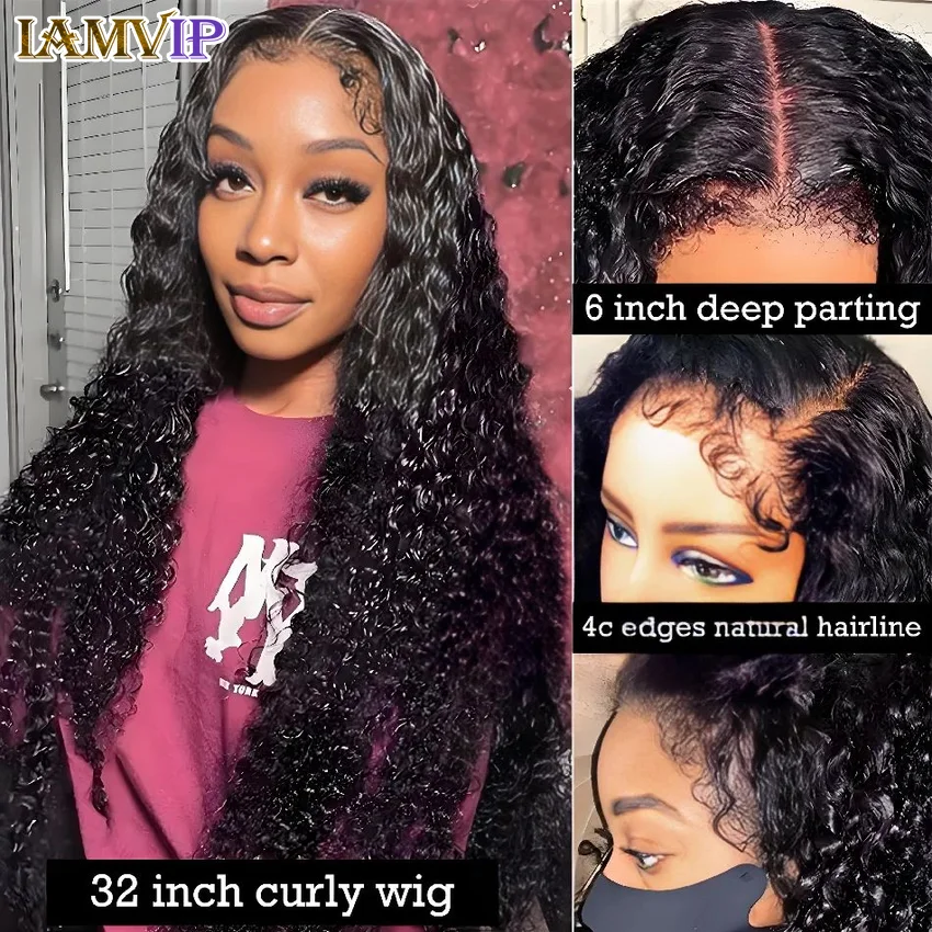 250% 5x7 Glueless Kinky Curly 13x4/13x6 Hd Lace Frontal Wigs Preplucked Water Jerry Remy 4x4 Closure Human Hair Baby Deep Curly