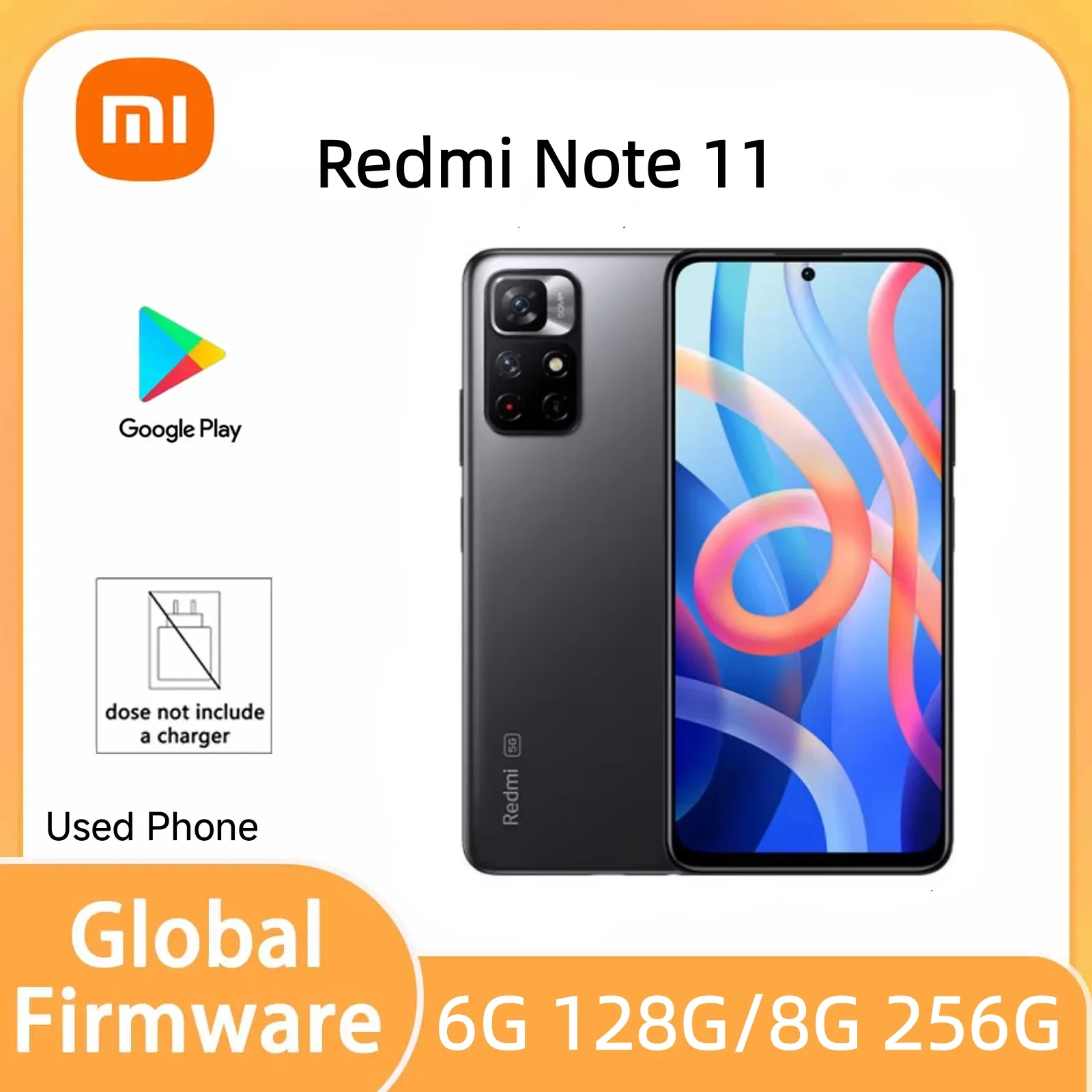 Xiaomi Redmi Note 11 5G, Teléfono Celular con Redes Xiaomi, Smartphone con 5000 mAh, Pantalla de 6.6 Pulgadas, Dimensity 810, Android 11, Cualquier Color