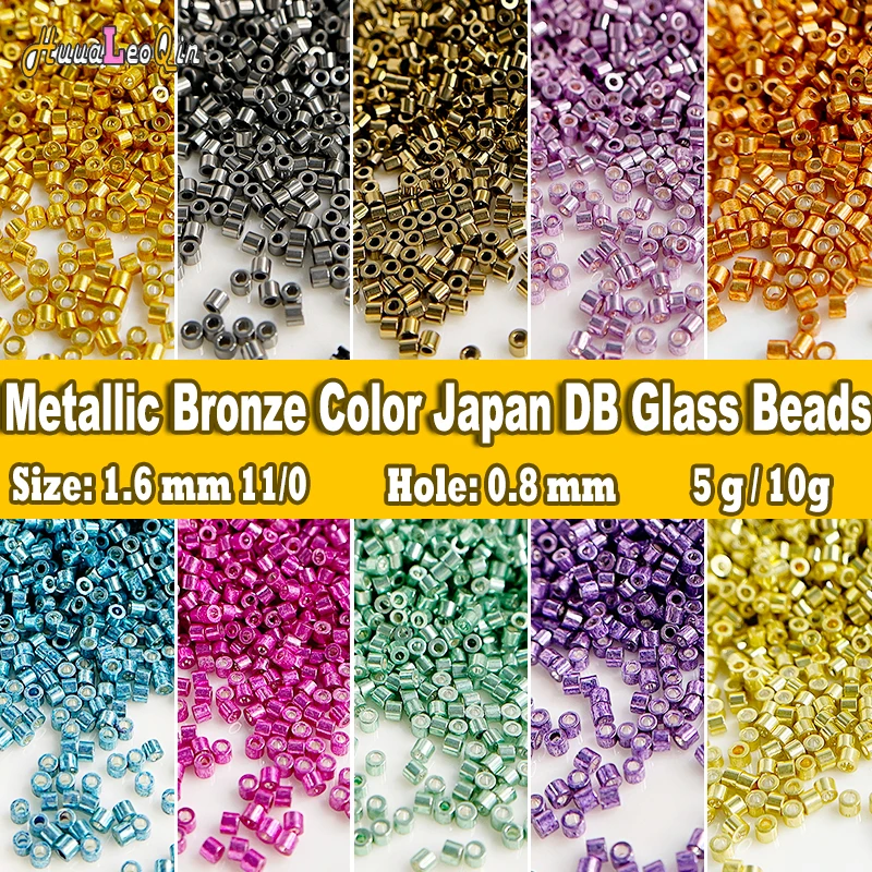 New MKY DB Beads 1.3x1.6mm 2000pcs 11/0 Metallic Bronze Color Japanese Glass Loose Beads for Jewelry Making DIY Sewing Accessory