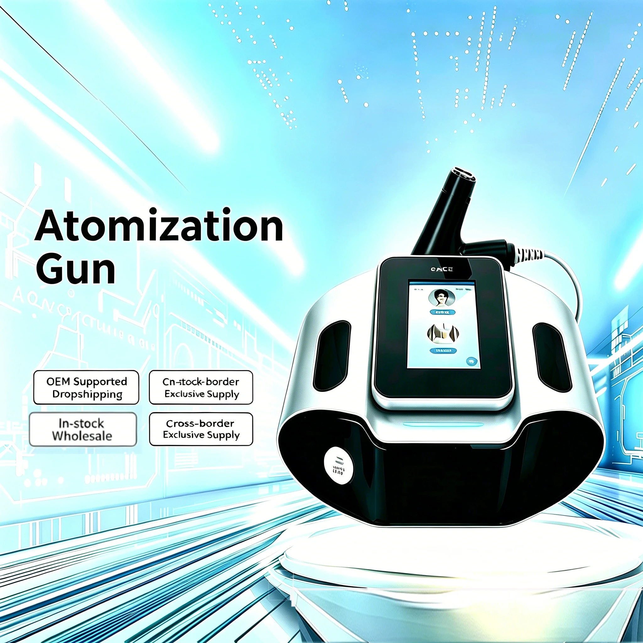 Water Light Atomizer Gun with Nano Gene Gun Water Light Machine for Beauty and Softening of Skin - view 2