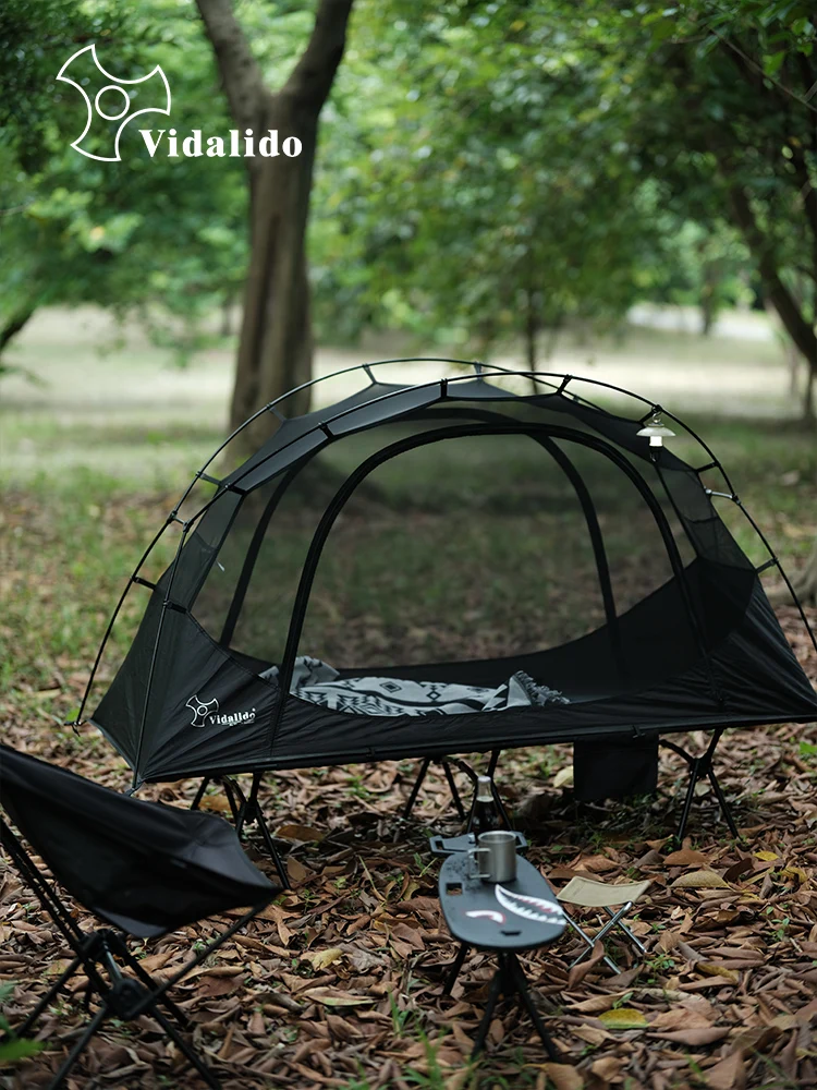 

Vidalido Single Person Outdoor Camping Bed Tent Lightweight and Convenient Net Anti-mosquito Portable Aluminum Alloy Pole Inner