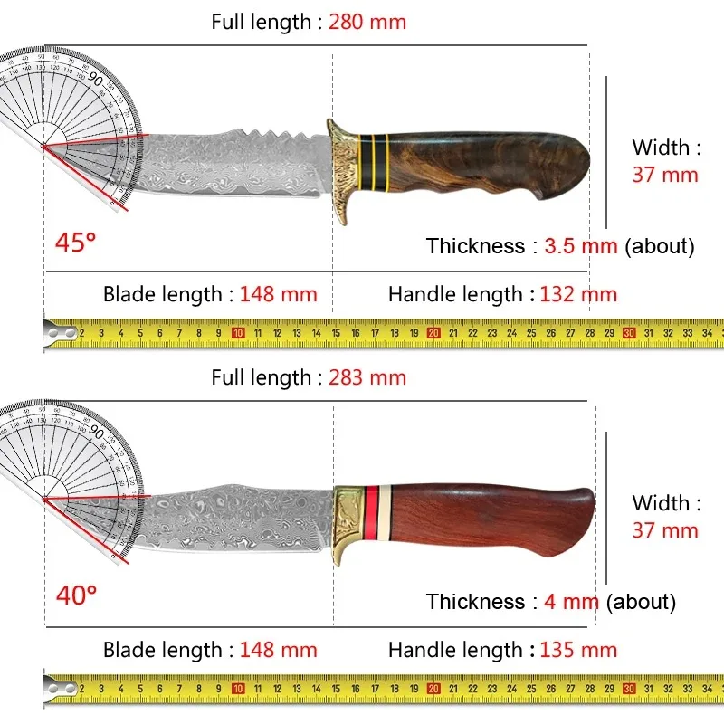 Kitchen Knife 67 Layers Damascus Steel Chef Butcher Knife Wooden Handle Cleaver Meat Boning Fruit Vegetables Utility Knife