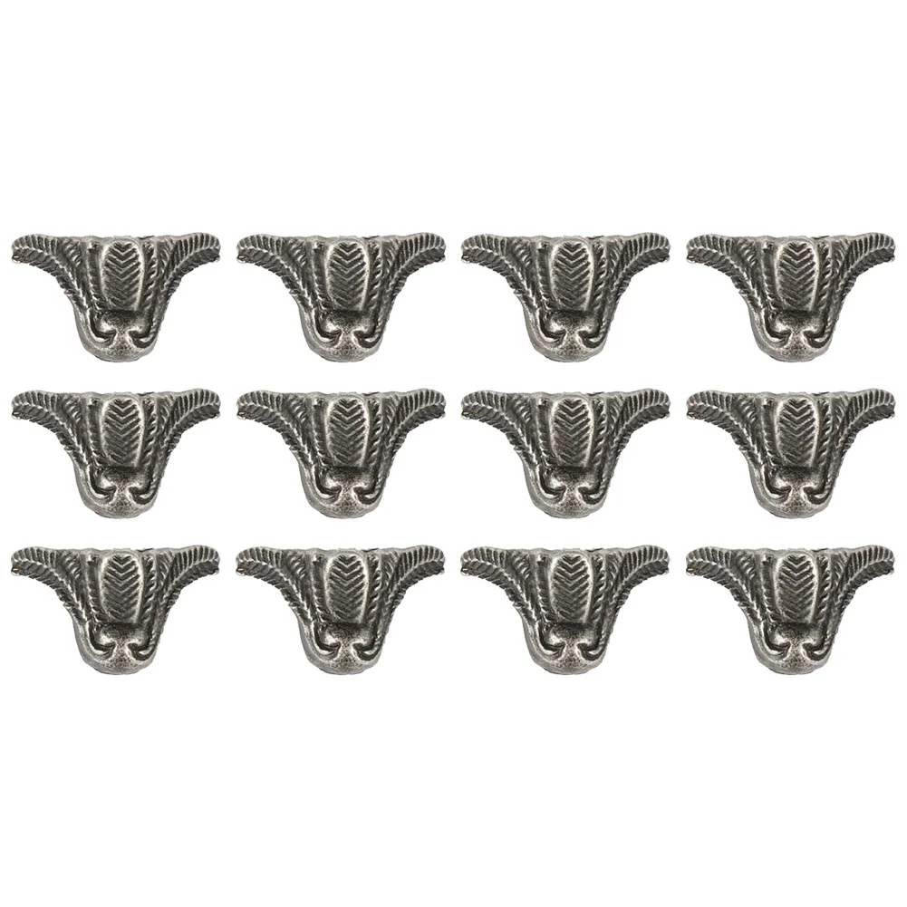 4/8/12PCS Antique Box Bracket Antique Corner Protectors Jewelry Box Decorative Leg Corner Bracket Wooden Case Feet Leg  ﻿ view 4