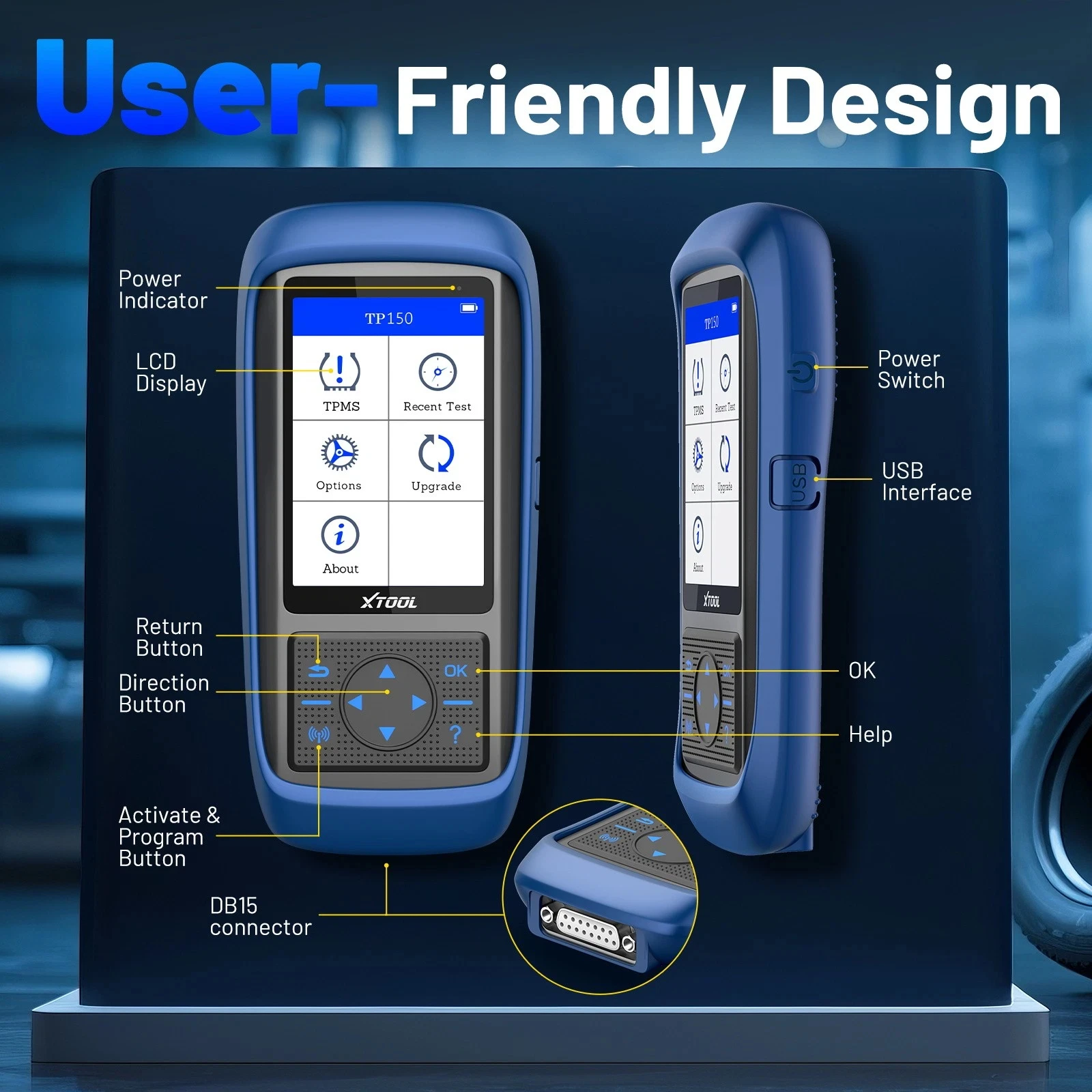 XTOOL TP150 WIFI TPMS Programming Diagnostic Tool work with TS100 TPMS Tire Pressure Sensor Reset Relearn Activate Free Update