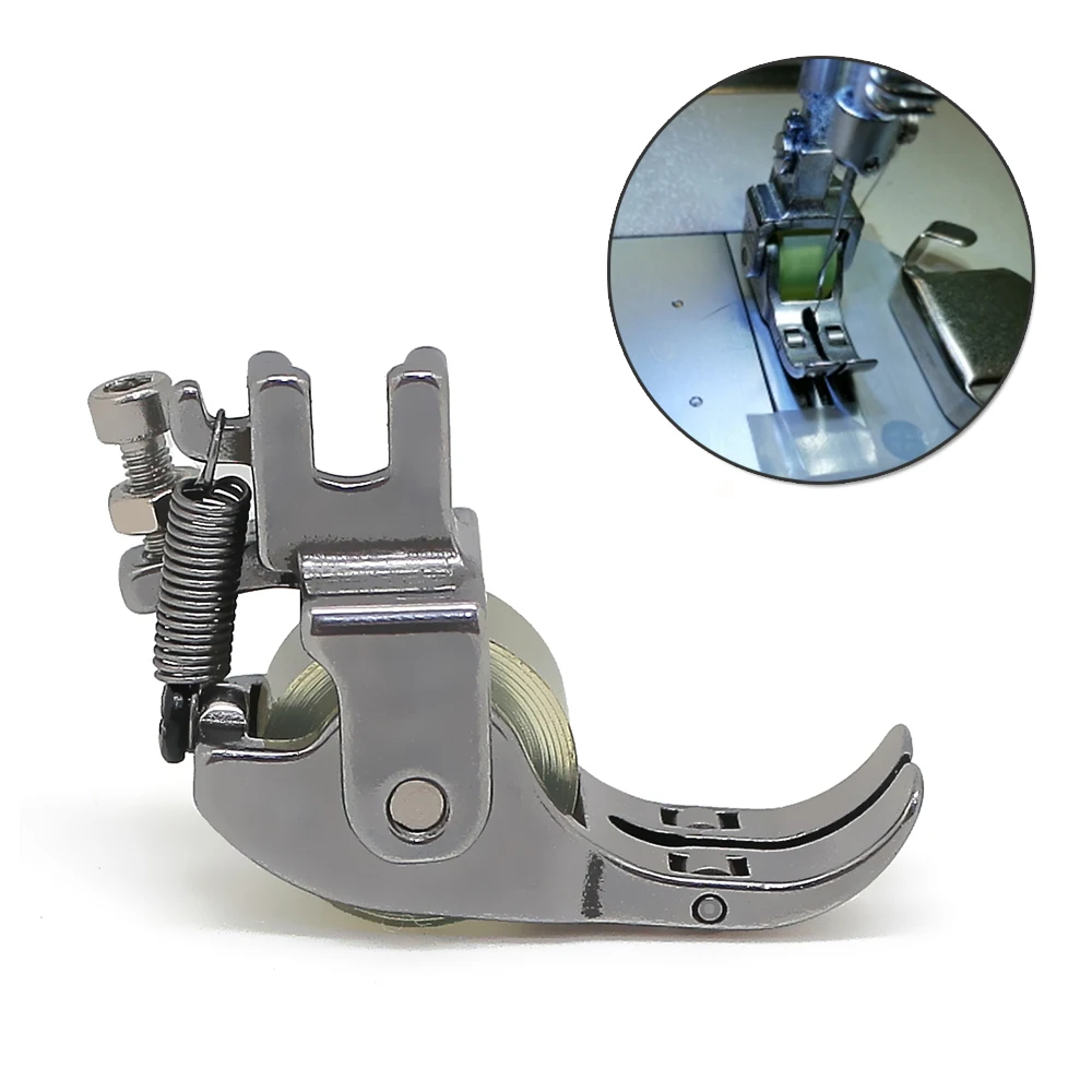 1 PCS Leather Three-Wheel Roller Wheel Presser Foot For Thick Fabric Clothing Singer Industrial Lockstitch Machine Accessories