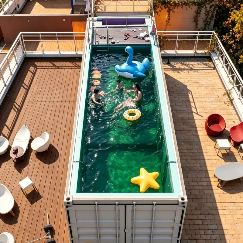 Customized Family Container Pool Large Capacity Water Storage Yard Above Ground Pool Suitable Summer Parent Child Activities