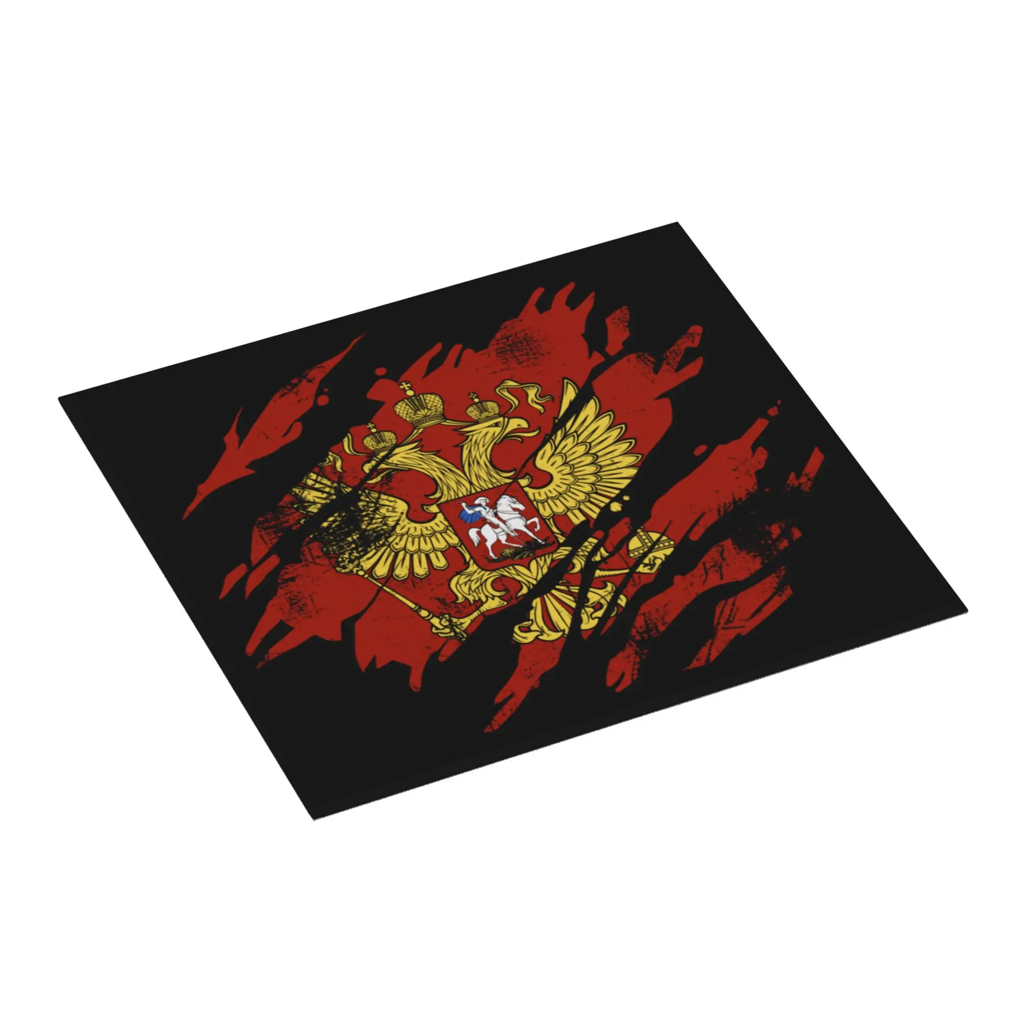 Russia Flag Ensign Coat Of Arms Eagle Non‑Slip Waterproof Absorbent Barware Tableware Oil Proof Reusable Drying Mat For Kitchen