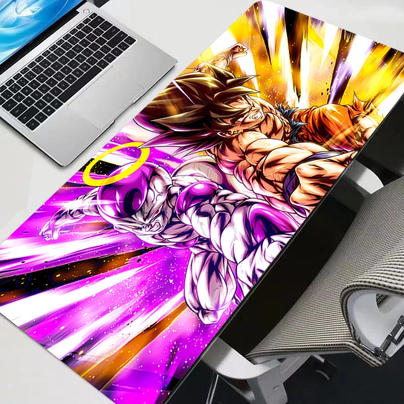 Dragon Ball Z Gaming-Tastaturunterlage Laptop-Spieler-Geschenk Anime-Mauspad Schwarze Mauspads Schreibtischunterlage PC-Gamer-Teppich DBZ Mousepad