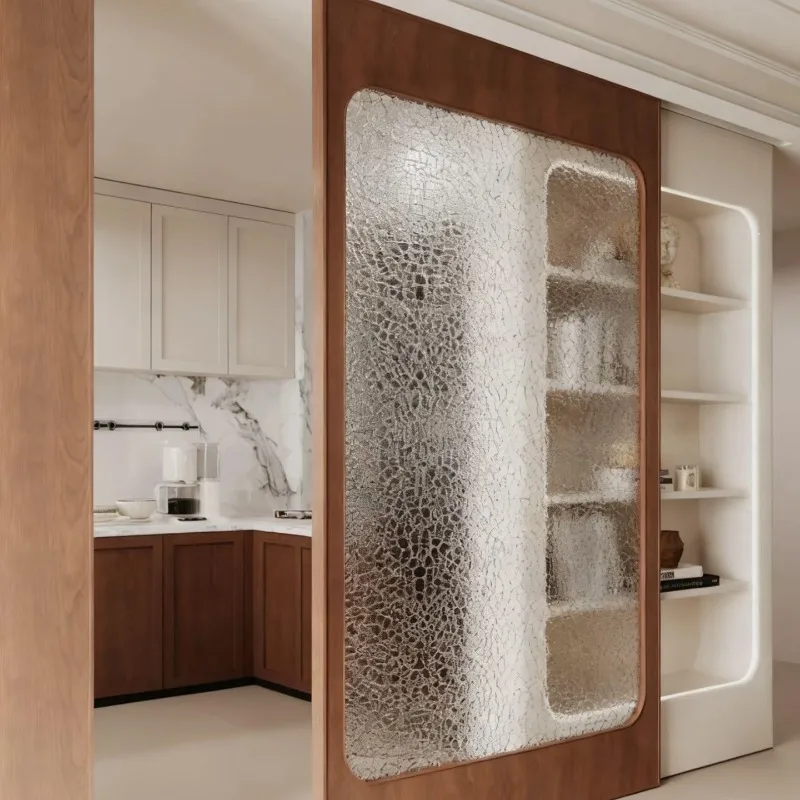Extremely narrow glass sliding door kitchen bathroom sliding door living room cloakroom partition door