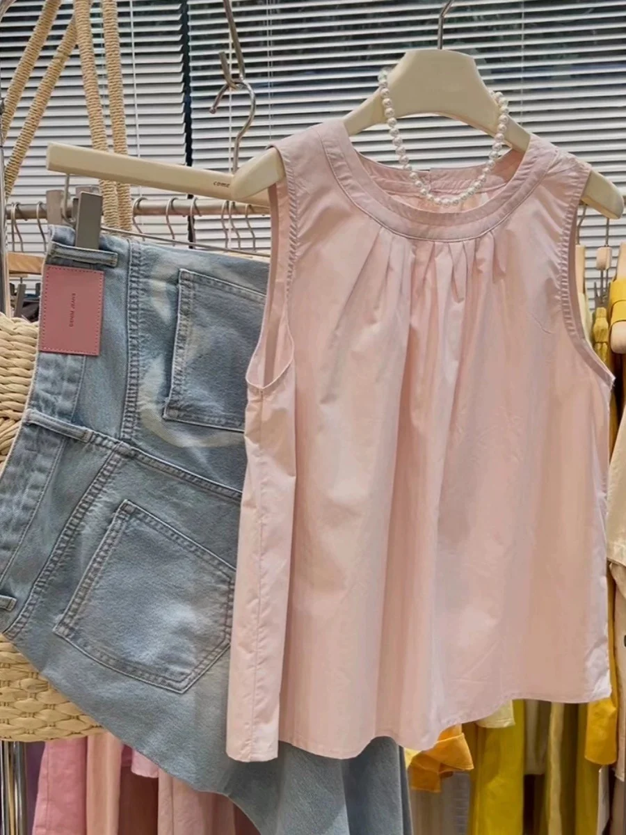 

Sweet Gentle Agel round Ne Svel Loose Thin Women's irt Summer Faion Slimming Trendy Top Casual Sle Loose Fit