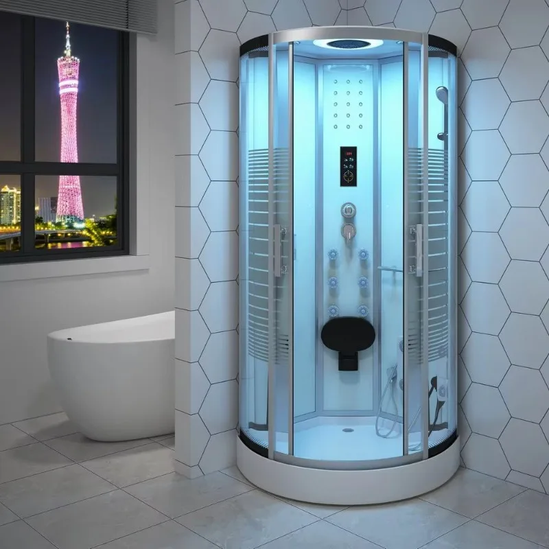 Customization Luxury Corner Massage Enclosed Steam Shower Room Sauna and Steam Combos Shower Cabin  Steam Sauna Shower Cabin for