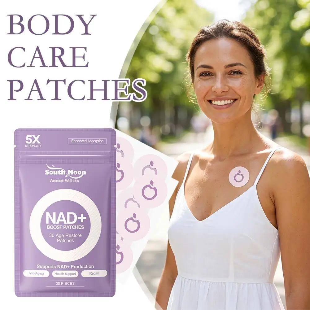 NAD+ Stronger Boost Body Care Patches 30Pcs Anti-Aging Skin Repair Deep Hydrating Nourishing Wellness Metabolic Support Sticker