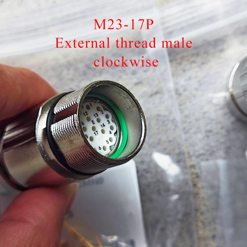 M23-17P Encoder Cable Connector New