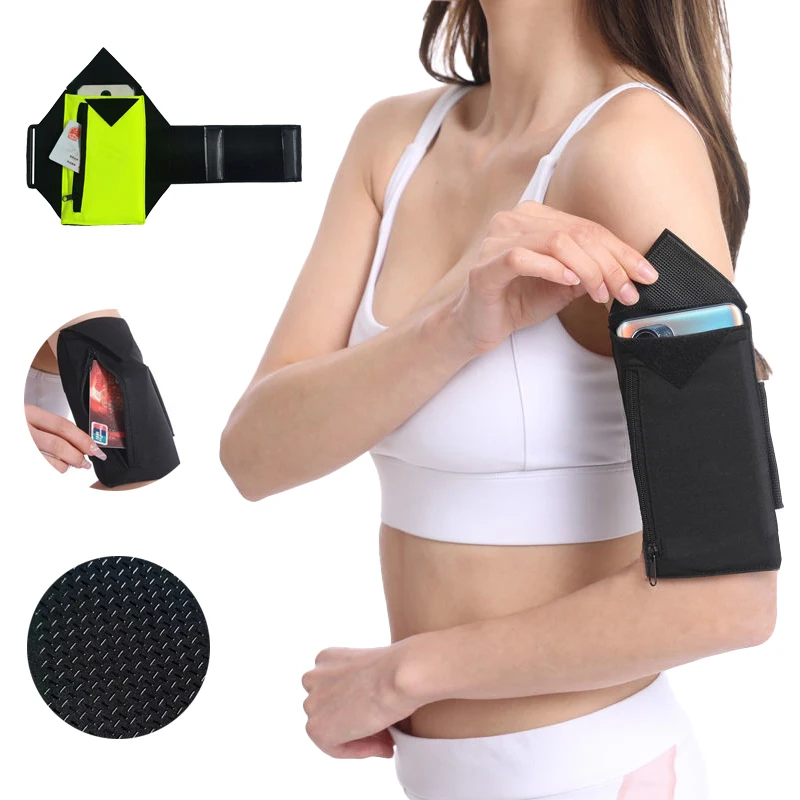 

7 Inch Running Armband Phone Pouch with Mul-pockets Adjustable Leg Strap Unisex Phone Holder for Jogging,Cycling,Hiking,Workout