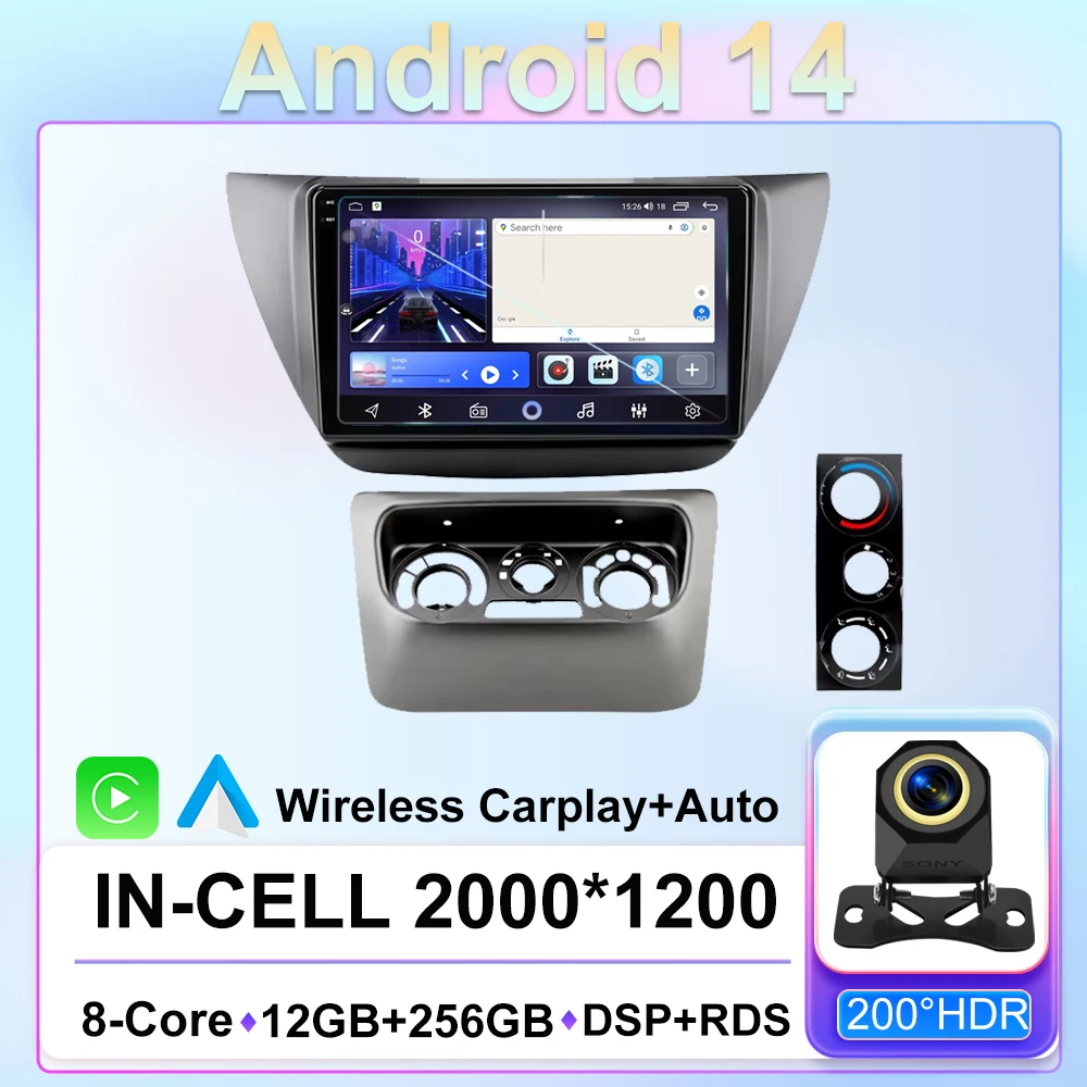 

For Mitsubishi Lancer 9 CS 2000 2001 2002-2010 Car Radio Carplay multimedia video player GPS DSP Car Autoradio QLED No 2din DVD