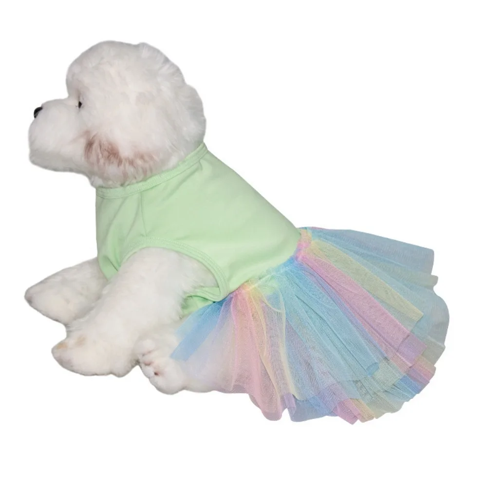 

Beautiful Colorful Pet Gauze Skirt Comfortable Princess Style Dog Skirt Breathable Dog Clothes Spring and Summer