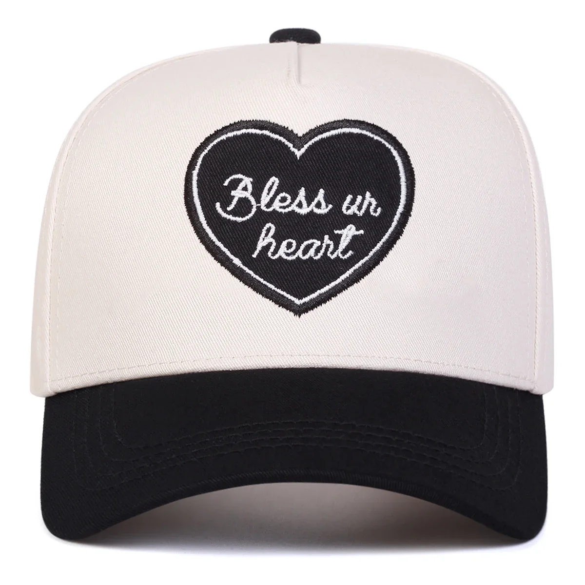 Unisex Bless Ur Heart Letter Embroidery Baseball Caps Spring Autumn Outdoor Adjustable Casual Hats Sunscreen Hat Sports Cap