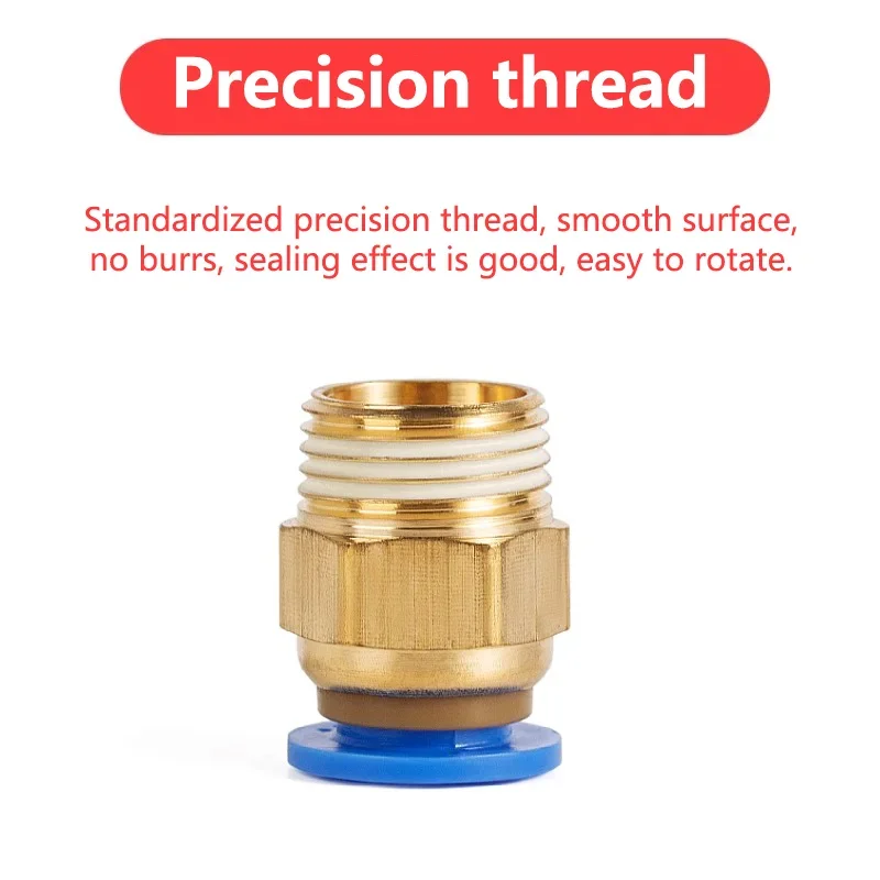 PC4-m5 4-M6 4mm 6mm 8mm 10mm 12mm PC Air Pneumatic Fitting Quick Connector Male Thread 1/4 1/2 1/8 3/8 Compressed Hose Tube Pipe