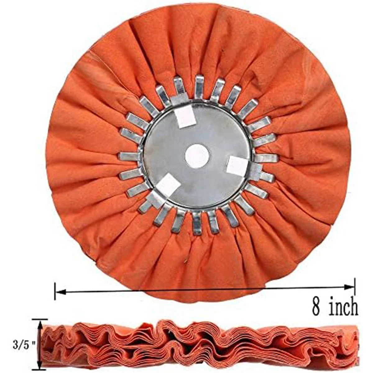 Airway Polishing Wheel Kit, Woodworking Machinery Cloth Wheels for Angle Grinder, 8Inch Diameter, 4PCS