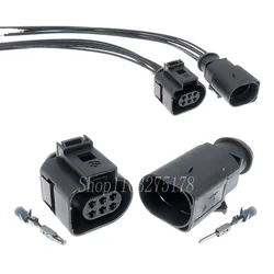 1 Set 6 Pin 3B0973813 1J0973713 1813139-1 42121700 1.5mm Auto ACC Plug Door Lock Reversing Radar Throttle Socket 1J0 973 713