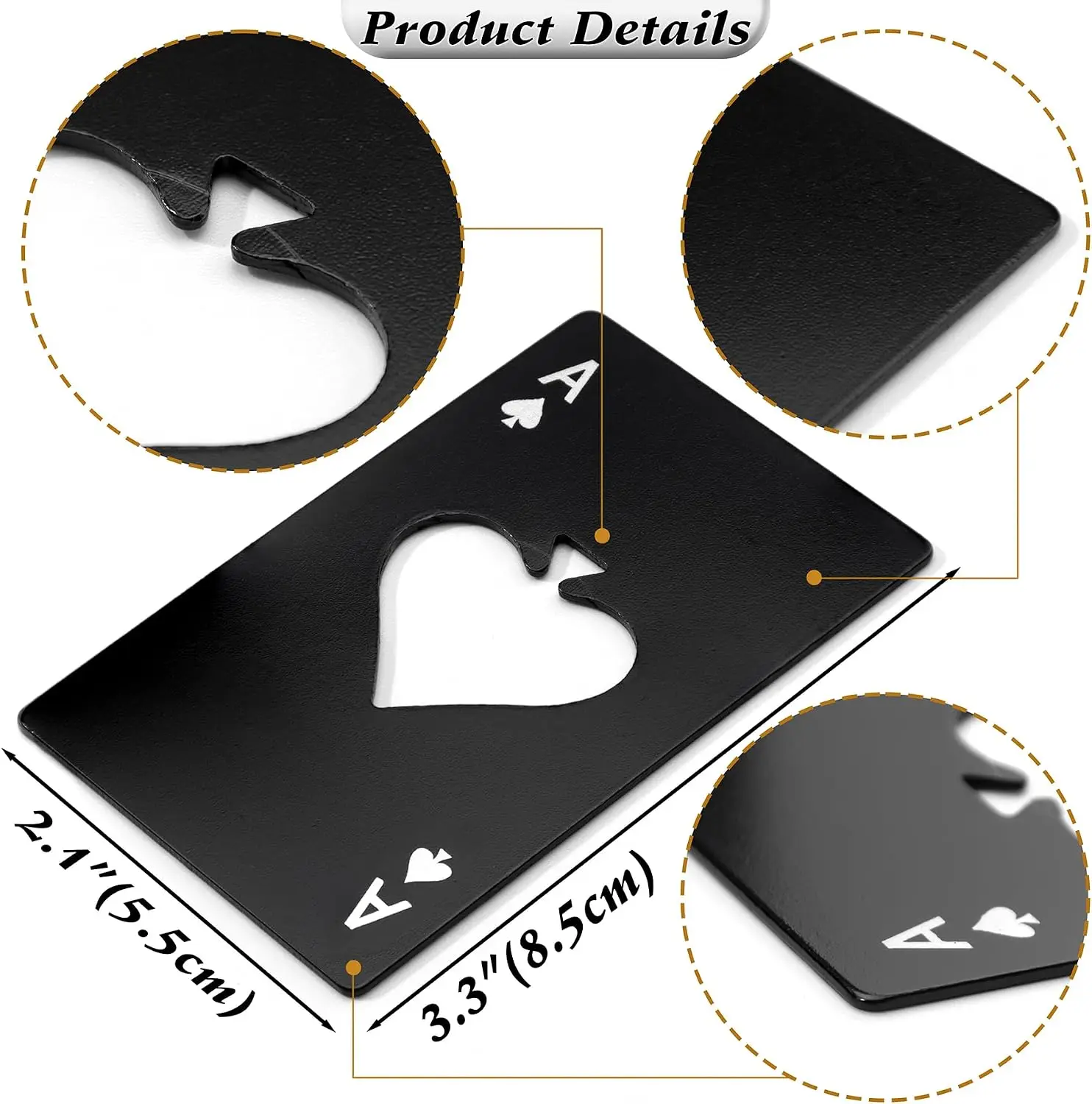 10Pcs Portable Credit Card Size Bottle Opener, Stainless Steel Beer Opener for Wallet Pocket, Wedding Birthday Groomsmen Gifts