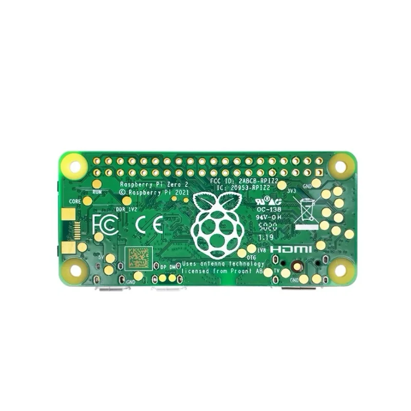 Raspberry Pi ZERO 2 Вт/ZERO 2 Втч 1 ГГц четырехъядерный 64-битный процессор Arm Cortex-A53 512 Мб SDRAM WIFI Bluetooth плата