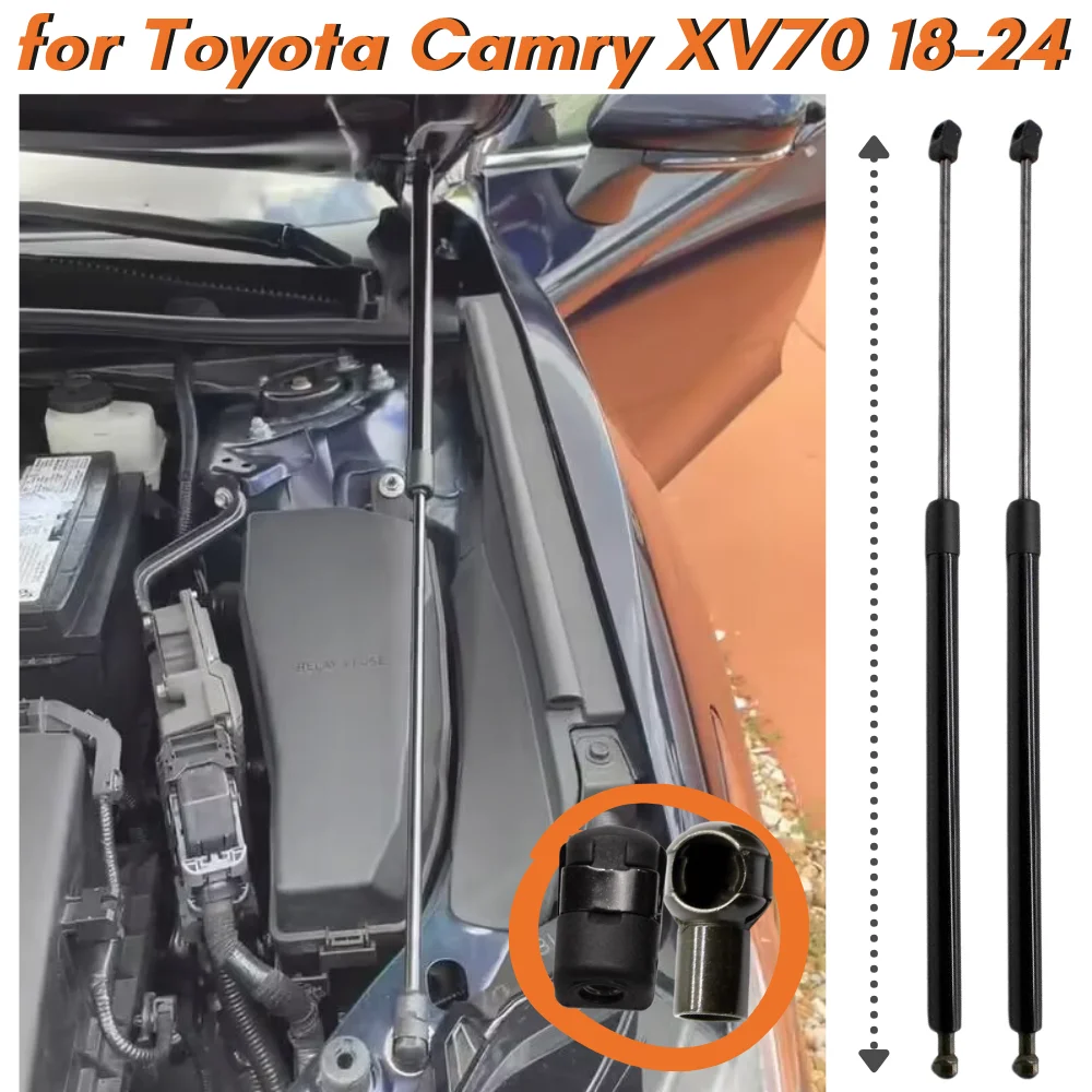 

Qty(2) Hood Struts for Toyota Camry XV70 2018-2024 Front Bonnet Gas Springs Dampers Shock Absorber Prop Lift Supports Strut Bars