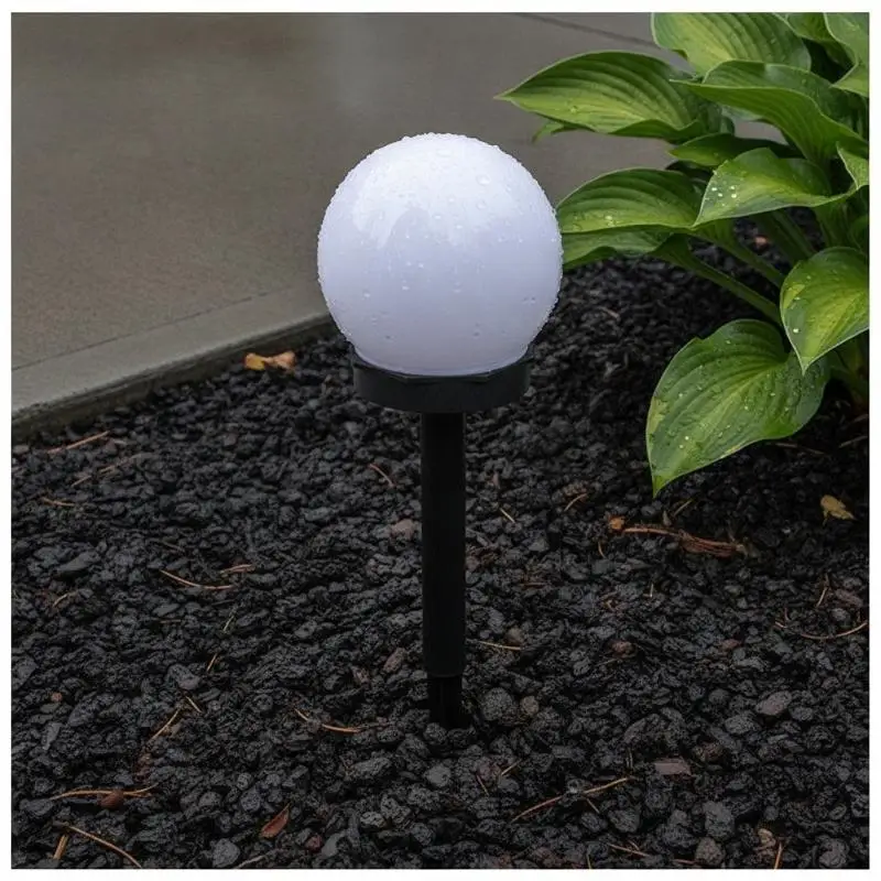 Outdoor Solar Sphere Lamp 1PC Waterproof LED Garden Light Energy Efficient for Patio Pathway Yard Landscape Decor