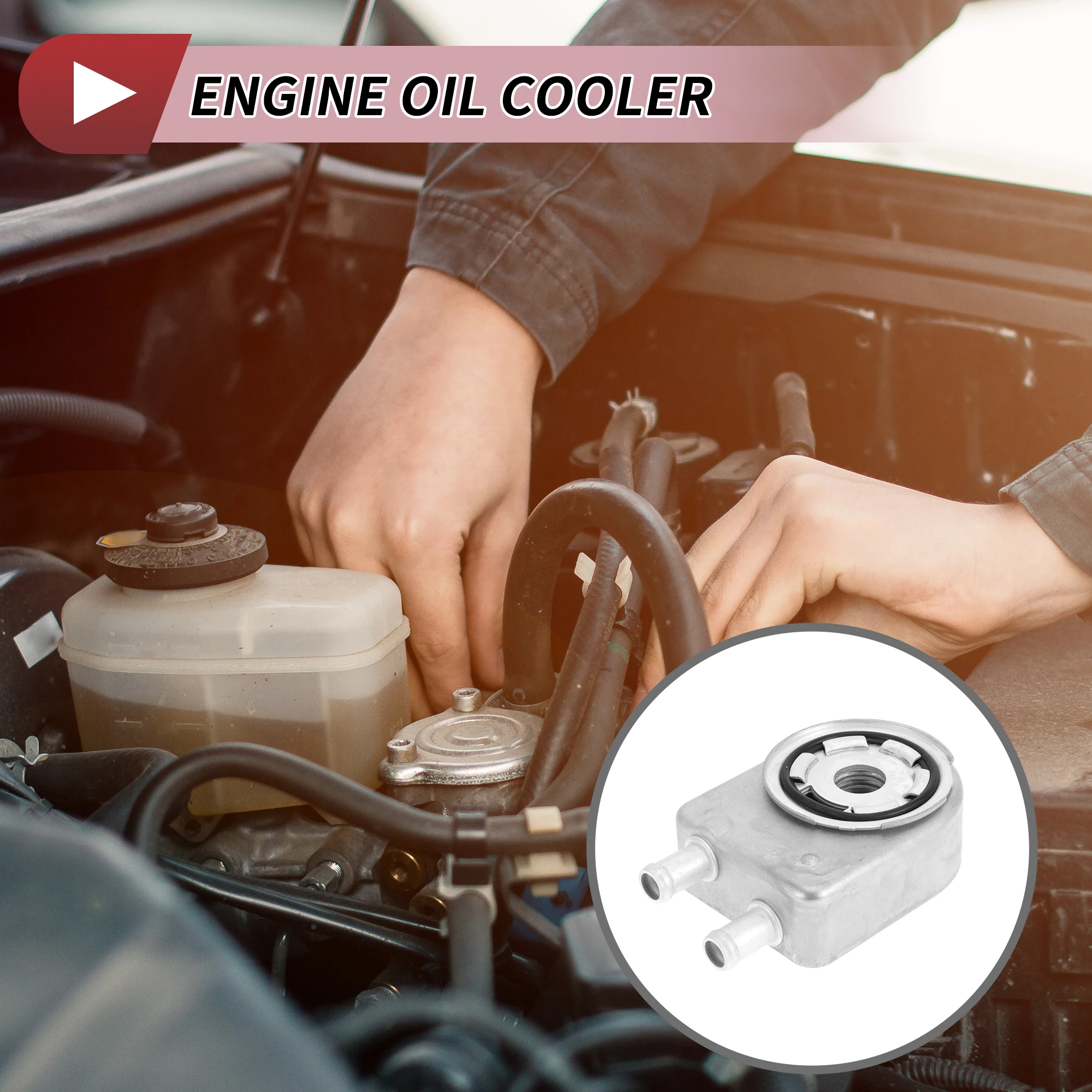 UXCELL Engine Oil Cooler for Hyundai Santa Fe 2019-2020 No.264102G101 Trans Cooler 1 Pc