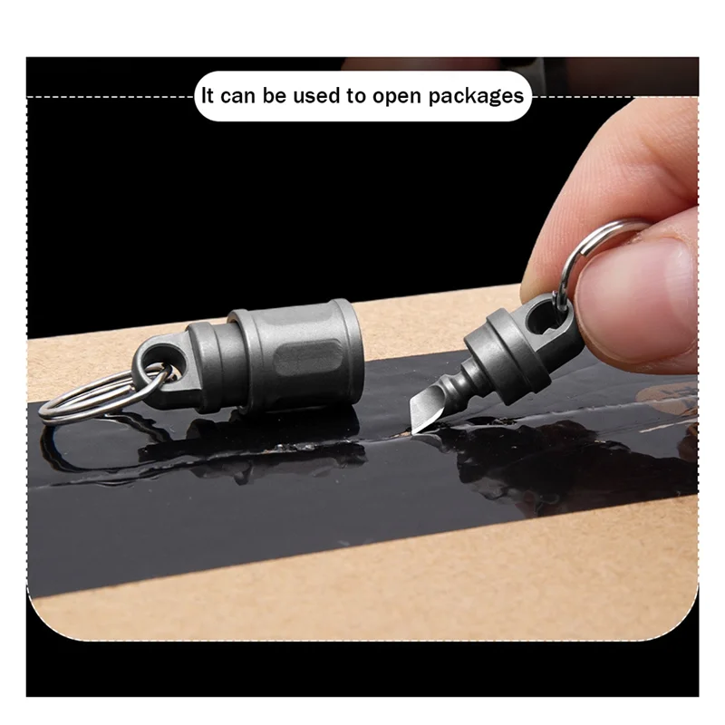 

AEF6-Titanium Alloy Keychain Spring Lock Car Mini Universal Rotating Ring Tool Key Accessories