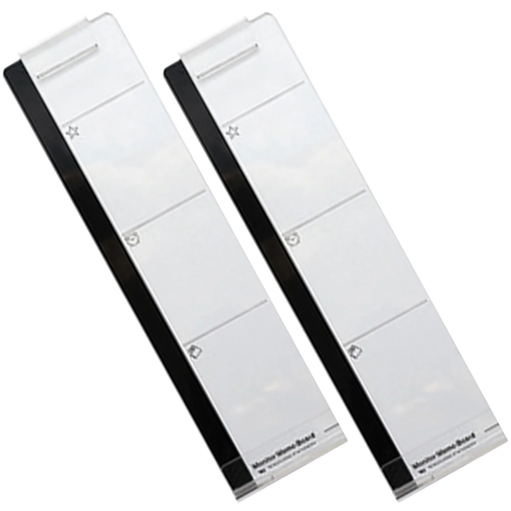 2 Pcs Monitor Side Clip Memo Reminder Message Board for Computer Small Tools Pad Holder Acrylic Notes Boards