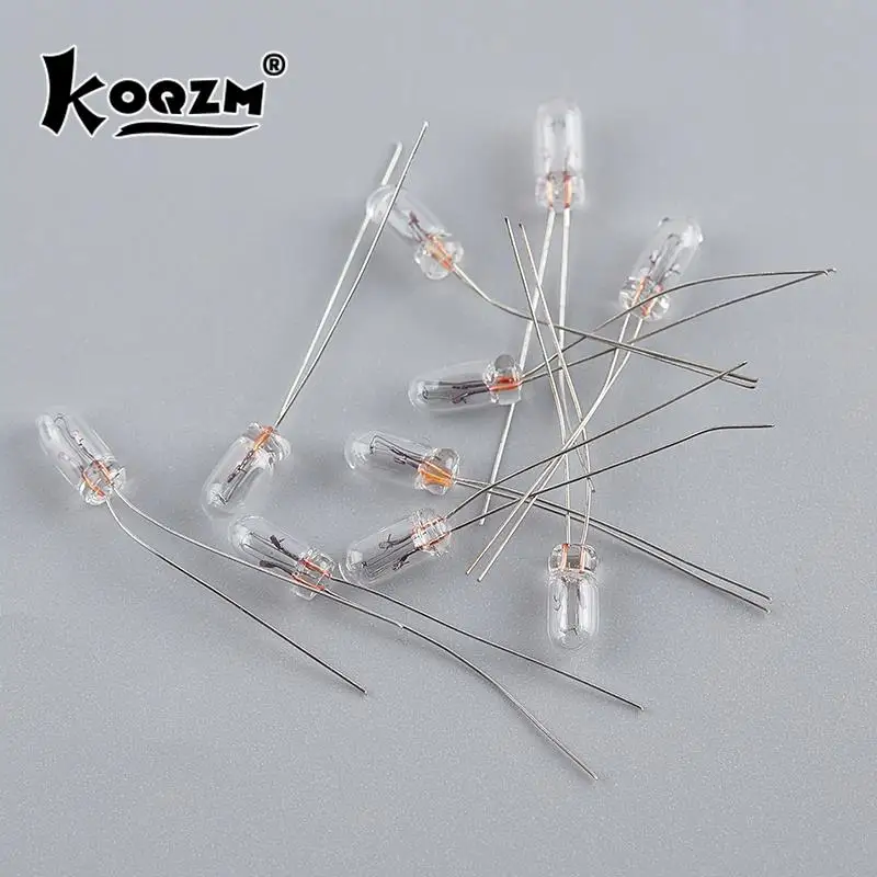 New Style 10pcs Miniature 0.07A 3mm 4mm 5mm 1.5V,3V,6V, 9V,12V, 24V Lamp Light Bulb Edison Incandescent Filament Rice