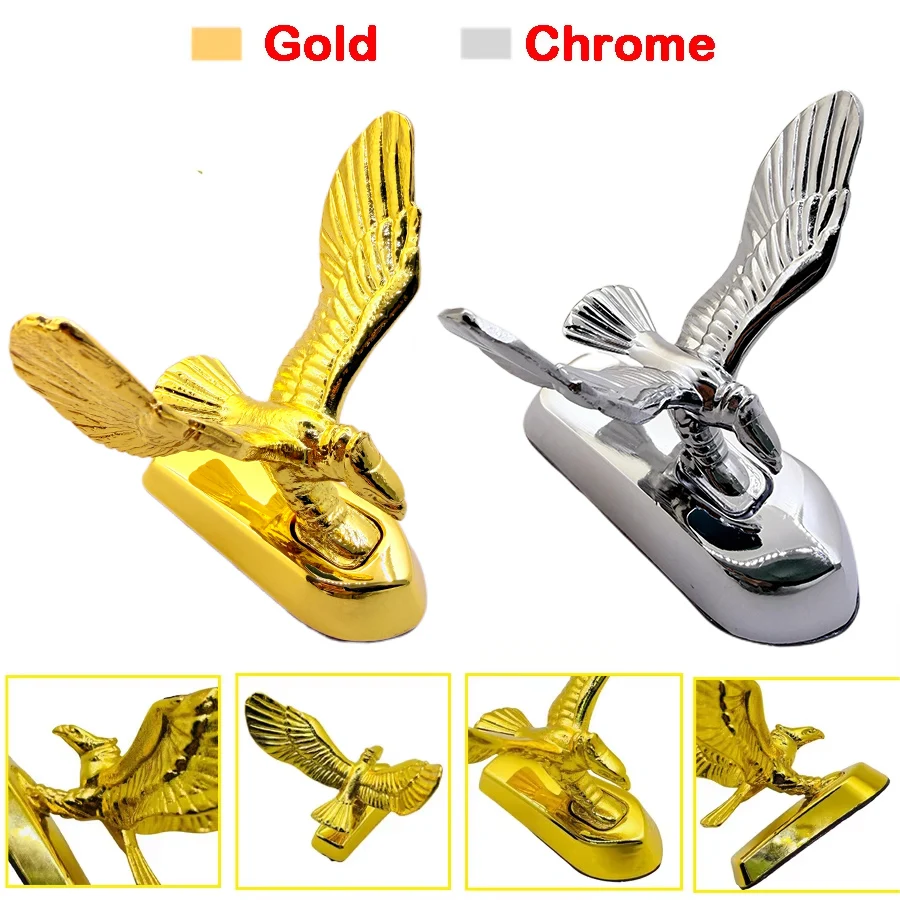 Guardabarros delantero de Metal 3D para motocicleta, adorno de guardabarros con cabeza de águila para Yamaha Kawasaki Ducati Harley Chopper, pegatina para coche, 1 ud.