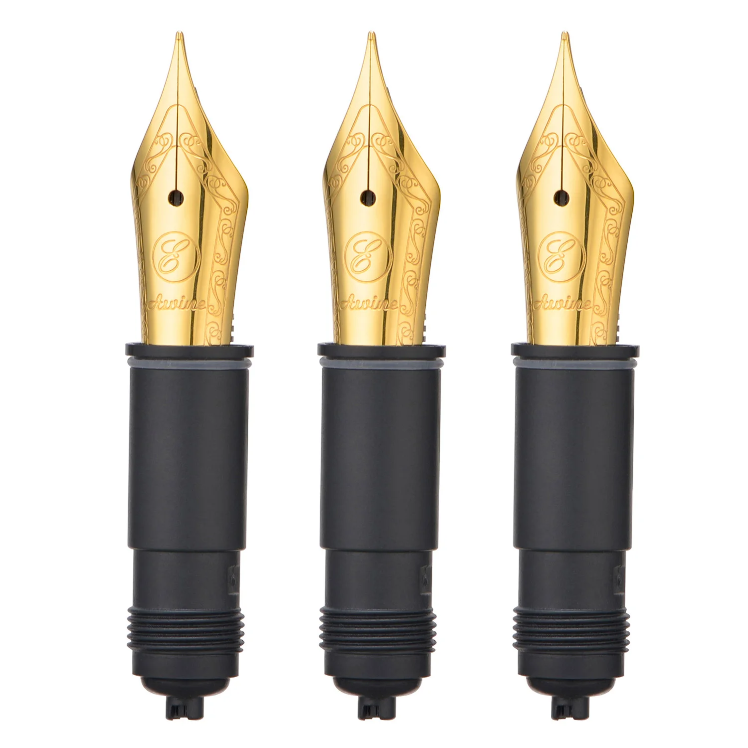 3 PCS Asvine Fountain Pen Nib Replaced Nib for Asvine P36 P50 P80 V200, EF/F/Medium Size