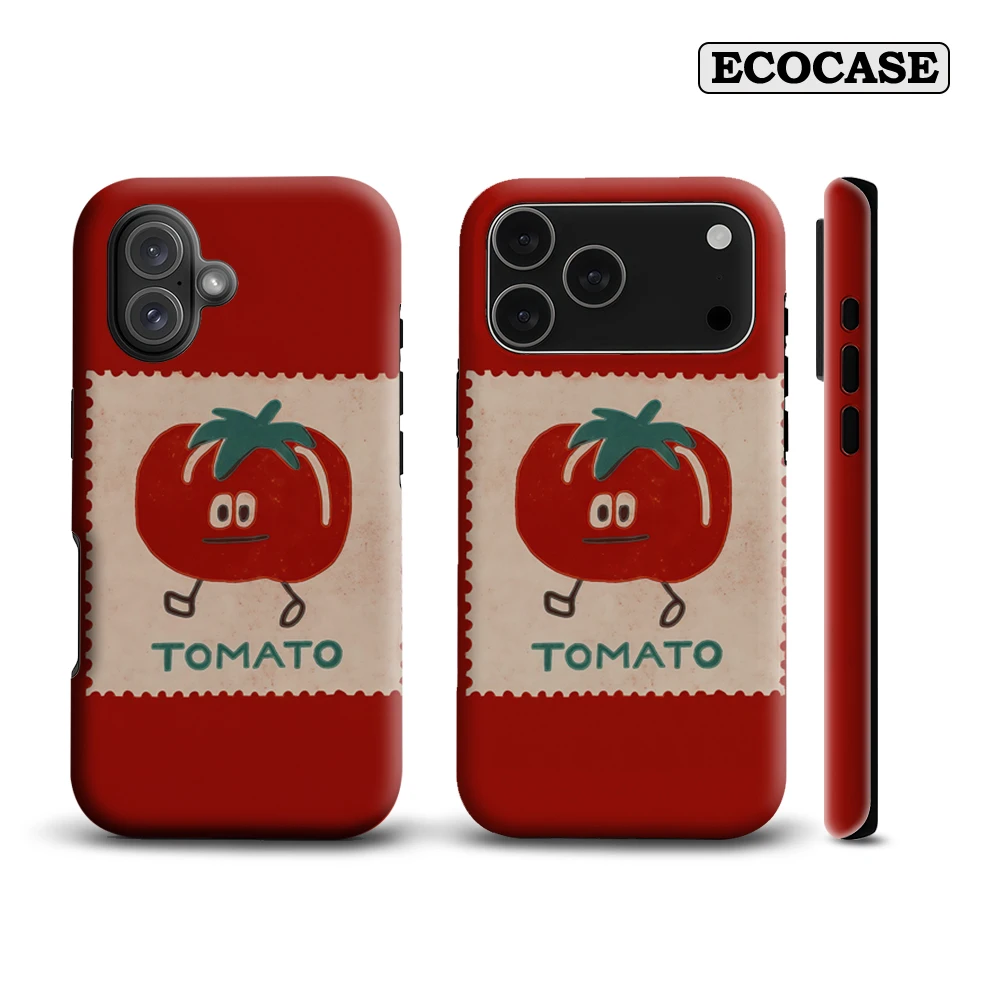 Vintage Tomato Stamp IPhone 17 Must-Haves Handyhülle für IPhone 17 16 15 14 13 12 11 Pro Max Plus Doppelschichtige Rückseite