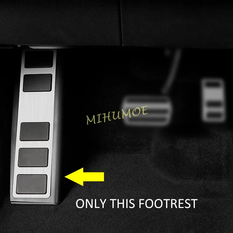 دواسات السيارة لسيارة فورد موستانج MACH-E LHD مسند القدمين مسند القدم الميت غطاء مراتب مضاد للماء عالي الجودة من الفولاذ المقاوم للصدأ