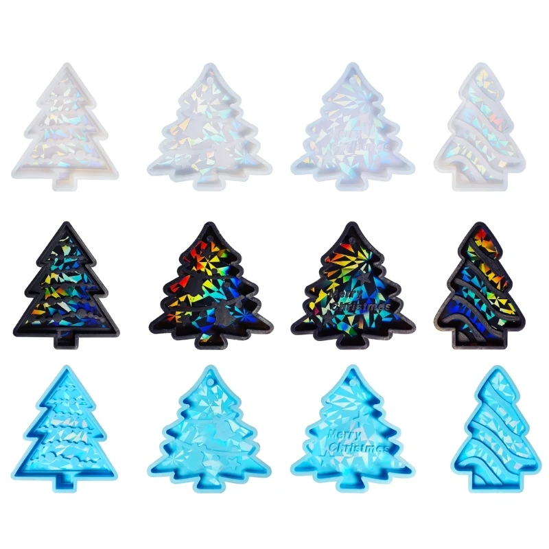 

Handmade Pendant Crafting Mold Flexible Silicone Mold for Christmas Tree Pendant Elegant Shaped Mold for Artistic Crafts