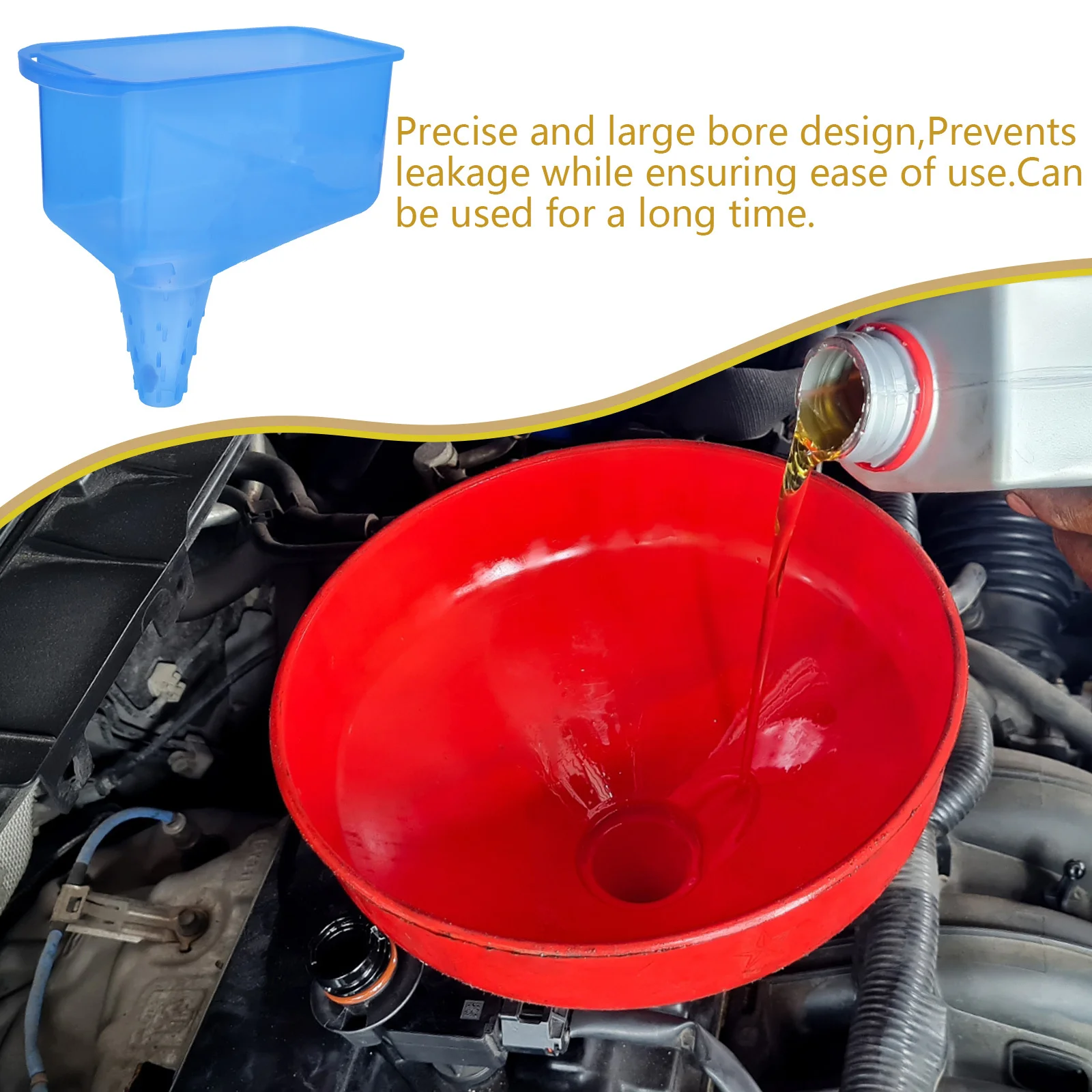 

Square Plastic Oil Funnel for Cars and Motorcycles Capless Gas Tank Fuel Transfer Tool Automotive Transmission Fluid Change