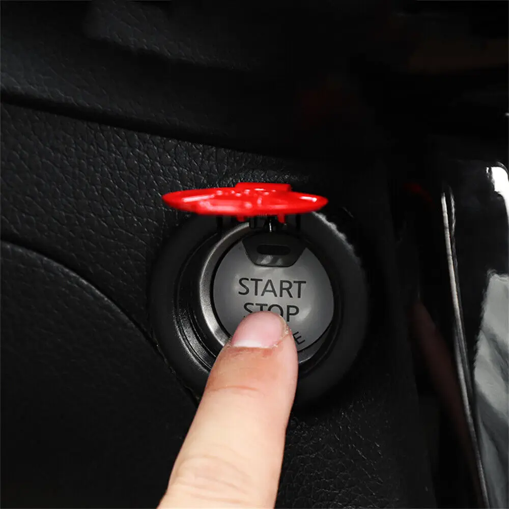 Black Green Red Blue Yellow Wheel Hub Car Engine Ignition Start Stop Push Button Cap Switch Cover accessories