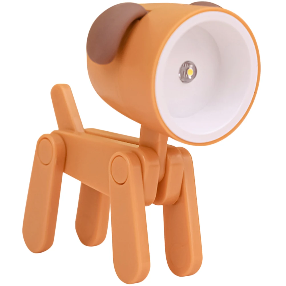 

Cartoon Pet Night Light Mini Dog Lamp Foldable Small Bedside Kids Nursery Portable PVC Warm Light Adjustable Bedroom