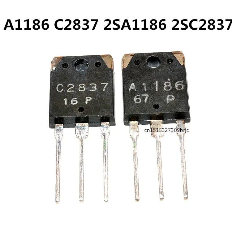 Original 2PCS/  A1186 C2837 2SA1186 2SC2837  TO-3P