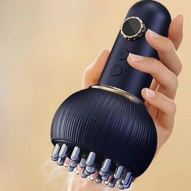 Masajeador meridiano inalámbrico Guasha, máquina de drenaje con cepillo de raspado y calefacción para dar forma al cuerpo, recargable