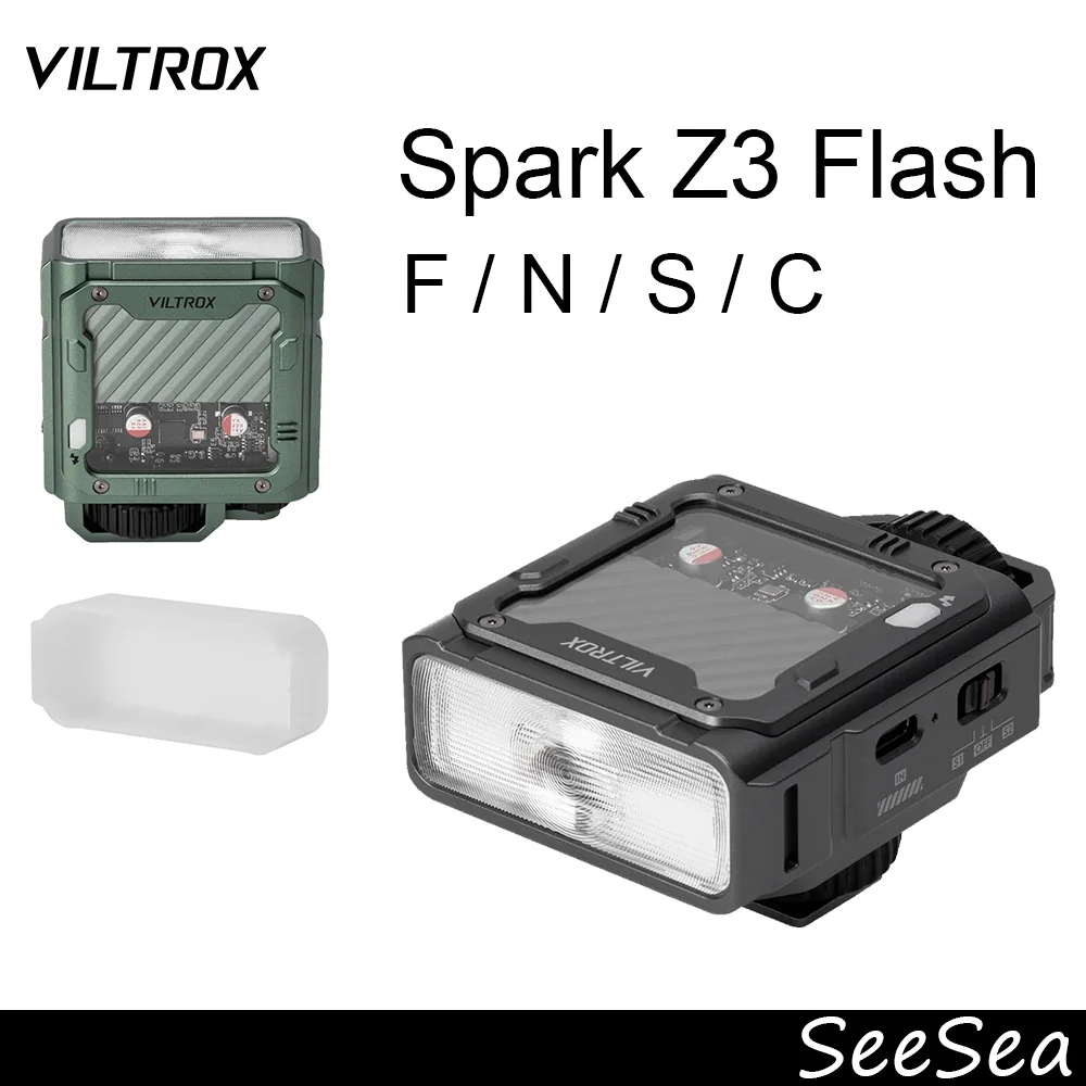 Flash para Cámara Viltrox SPARK Z3 TTL de 26 Ws GN16 con 7 Velocidades de Control para Retratos y Fotografía en Exteriores para Cámaras Fuji