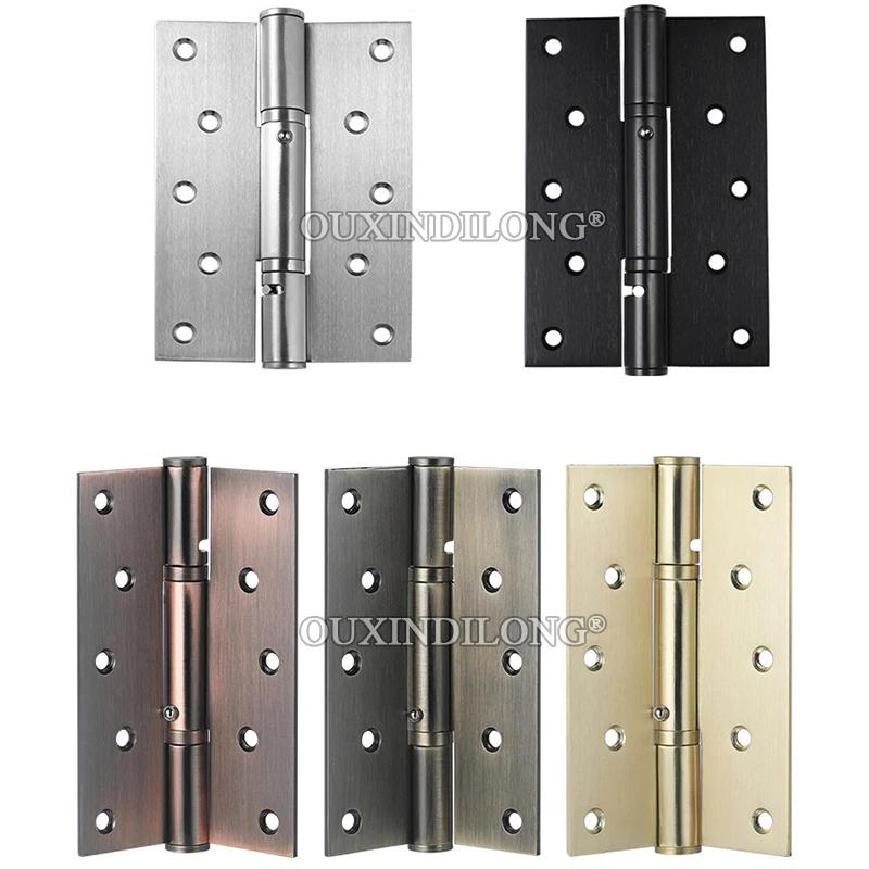 HOT 3PCS 6'' Stainless Steel Heavy Door Hinges Thicken Auto Homing Door Closer Hydraulic Buffer Positioning Bead Hinges
