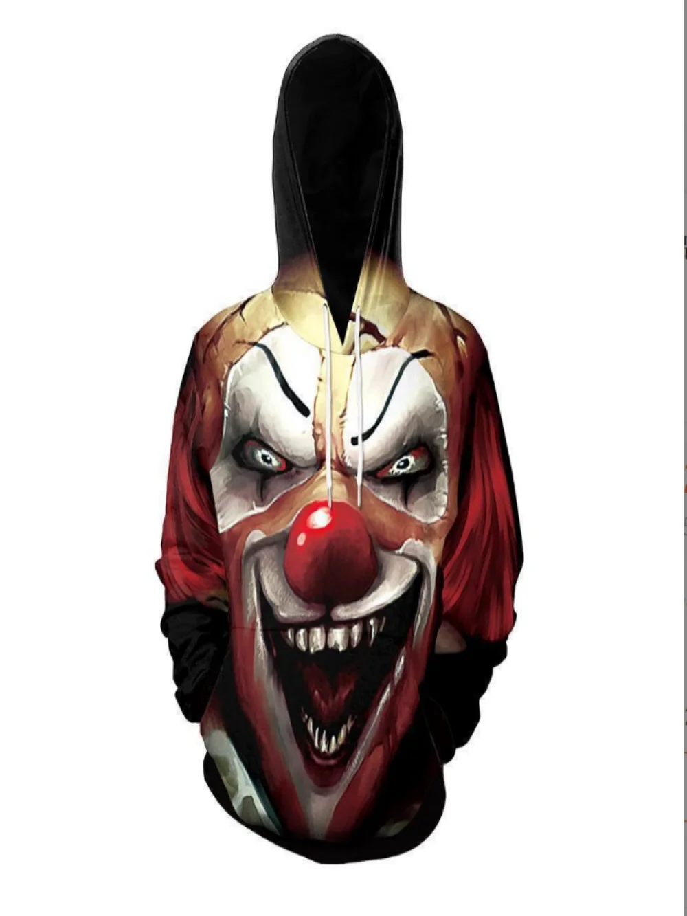 Clown 2024 Autumn/Winter Men's Hooded Sweatshirt Comfortable Long Sleeve 3D Disguise Monster Ethnic Retro Men's Wear