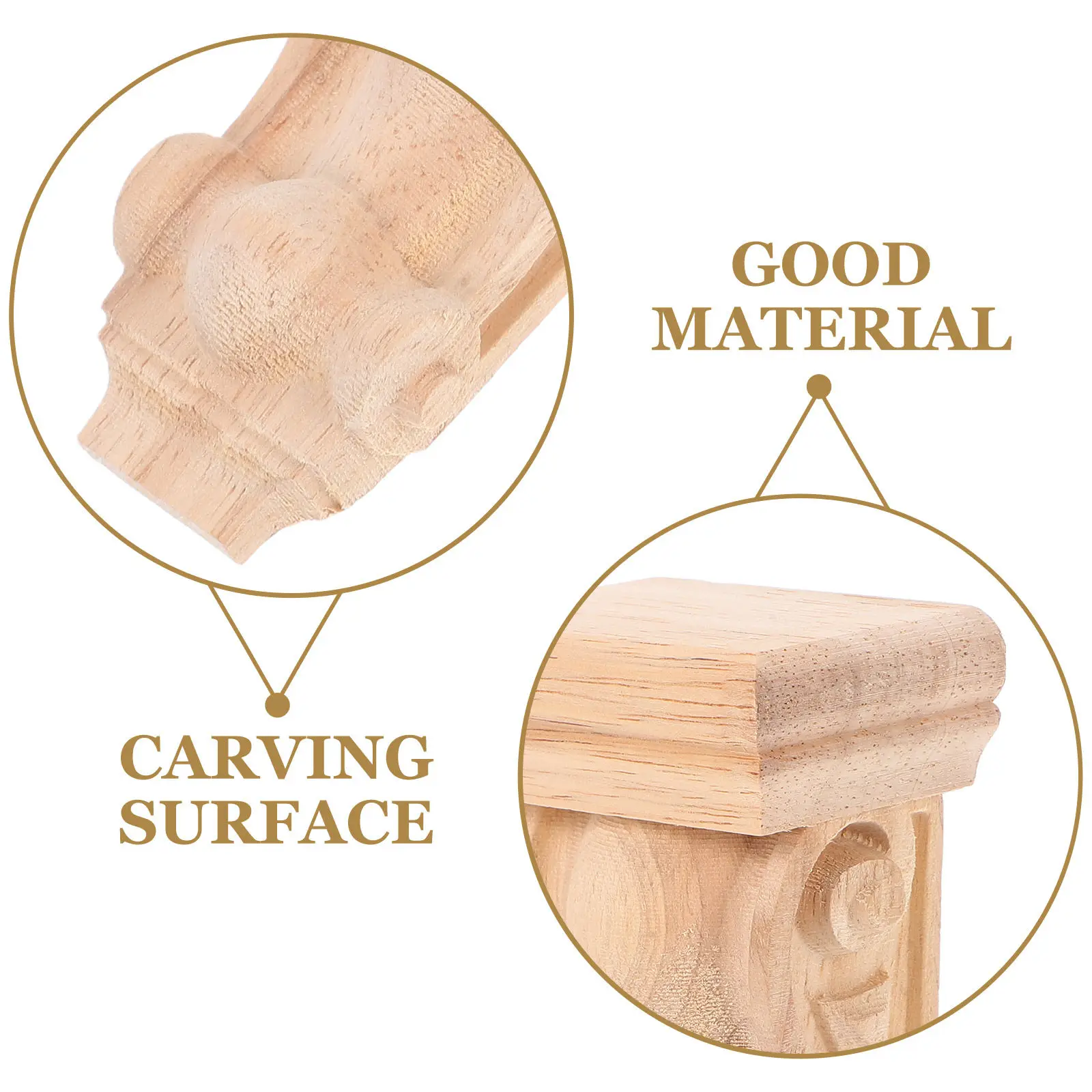 Wooden Roman Column Corbels Solid Wood Decorative Shelf Bracket Vintage Wall Corner Moulding Trim Fireplace Beam Support