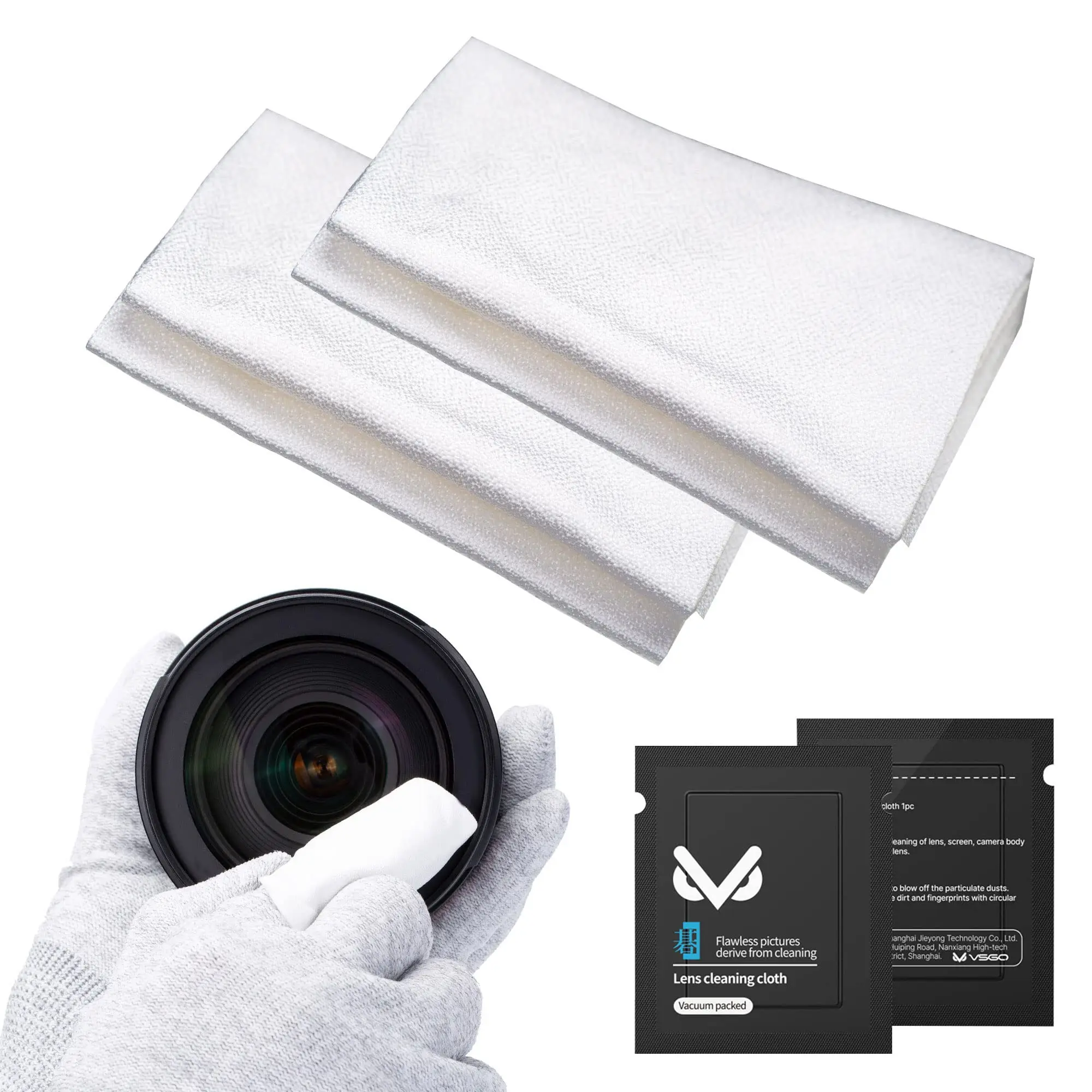 

VSGO Magicfiber Optical Lens Cleaning Cloth 20PCS for Camera, Microscope, Projector Lenses, Glasses