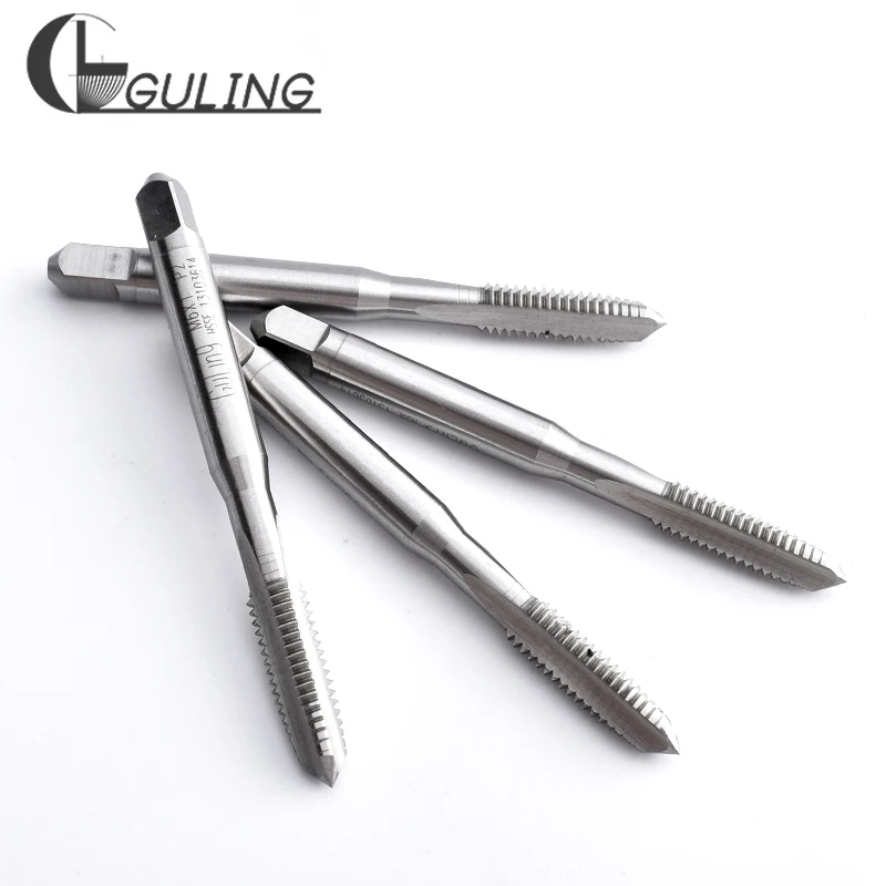 GULING HSSE-M35 JIS Standard Hand Tap With White/TIN M1M1.2M1.4M1.6M1.7 M2M2.5M2.6M3M3.5M4M5M6M8M10M11M12M14M16 Screw Thread Tap