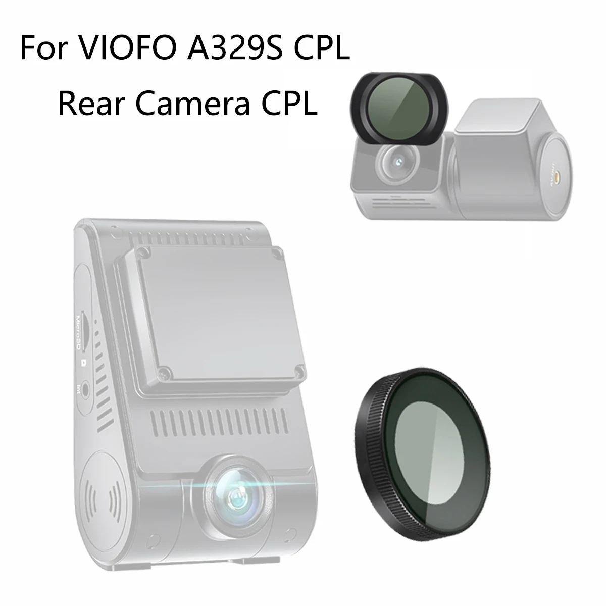 

For VIOFO A329S / A229 Pro / A229 plus CPL Filter Front Reduce Glare Reflect / For VIOFO Rear Rear Cam CPL